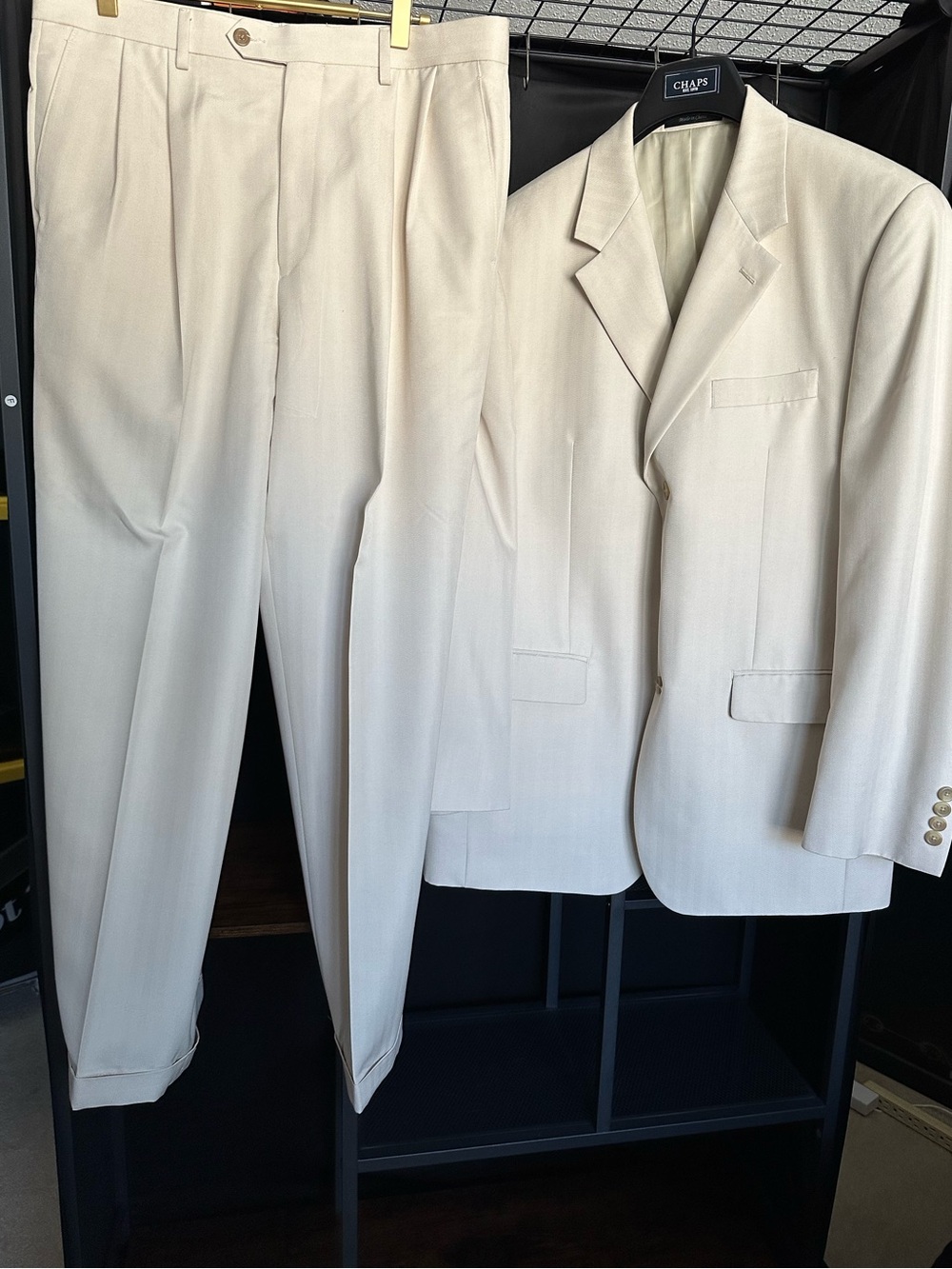 Chaps by Ralph Lauren cream colored men's suit